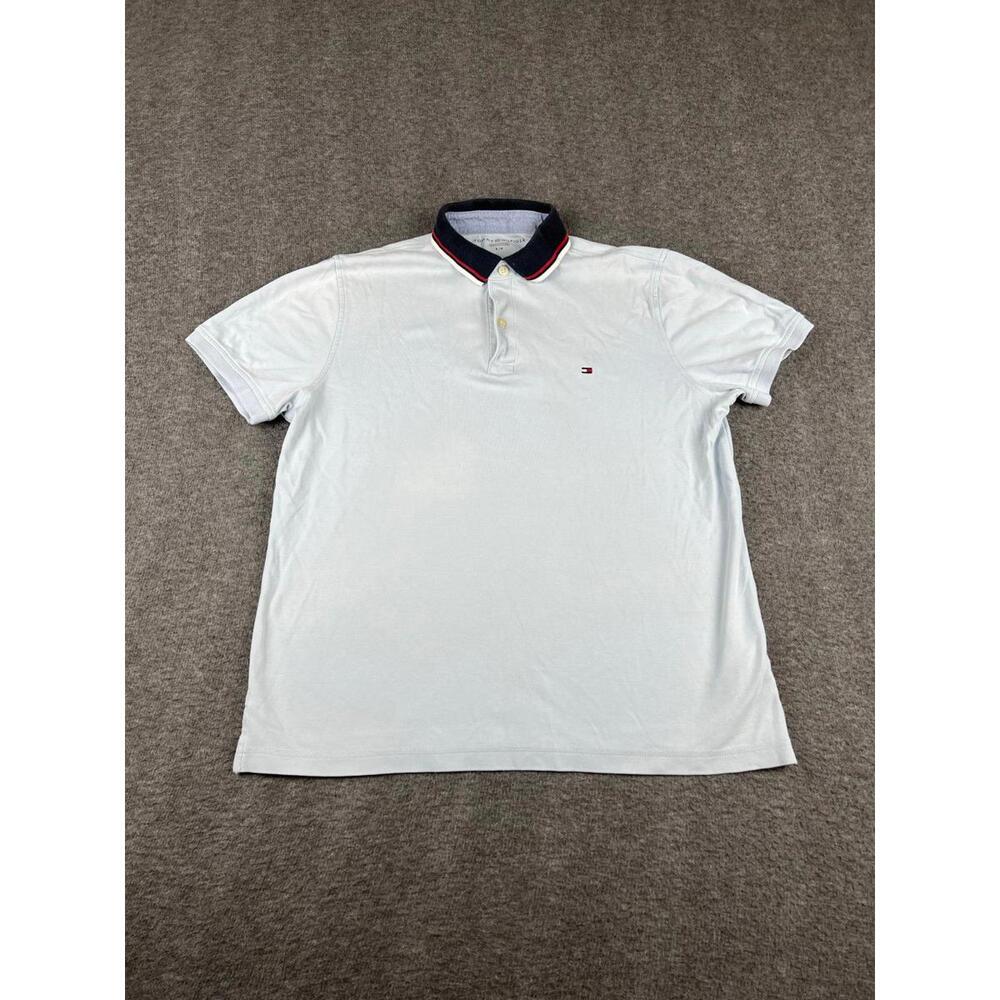 Tommy Hilfiger Men's Size Small Polo Shirt with Navy Collar